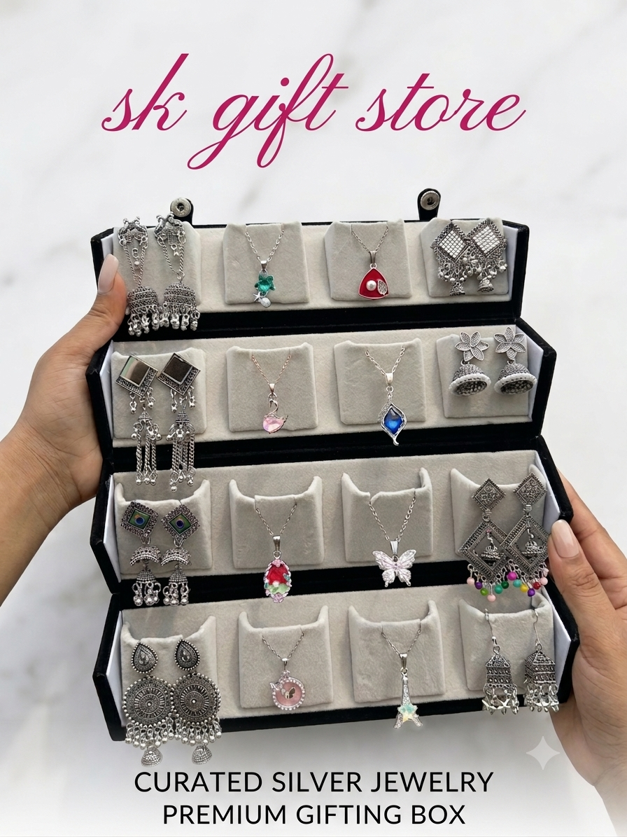 All In One Jhumka & Necklace Box🎁